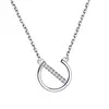 Bulk Women Zircon 925 Sterling Silver Chain Necklace
