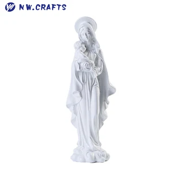 Virgin Mary Decor Friends Gift Mother Kiss Baby Jesus Statue For