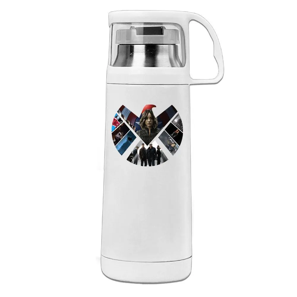 Handson Stainless Steel Vacuum Insulated Travel Mug Special Agent Season Thermal Traveling Tumbler White 14oz/350ml