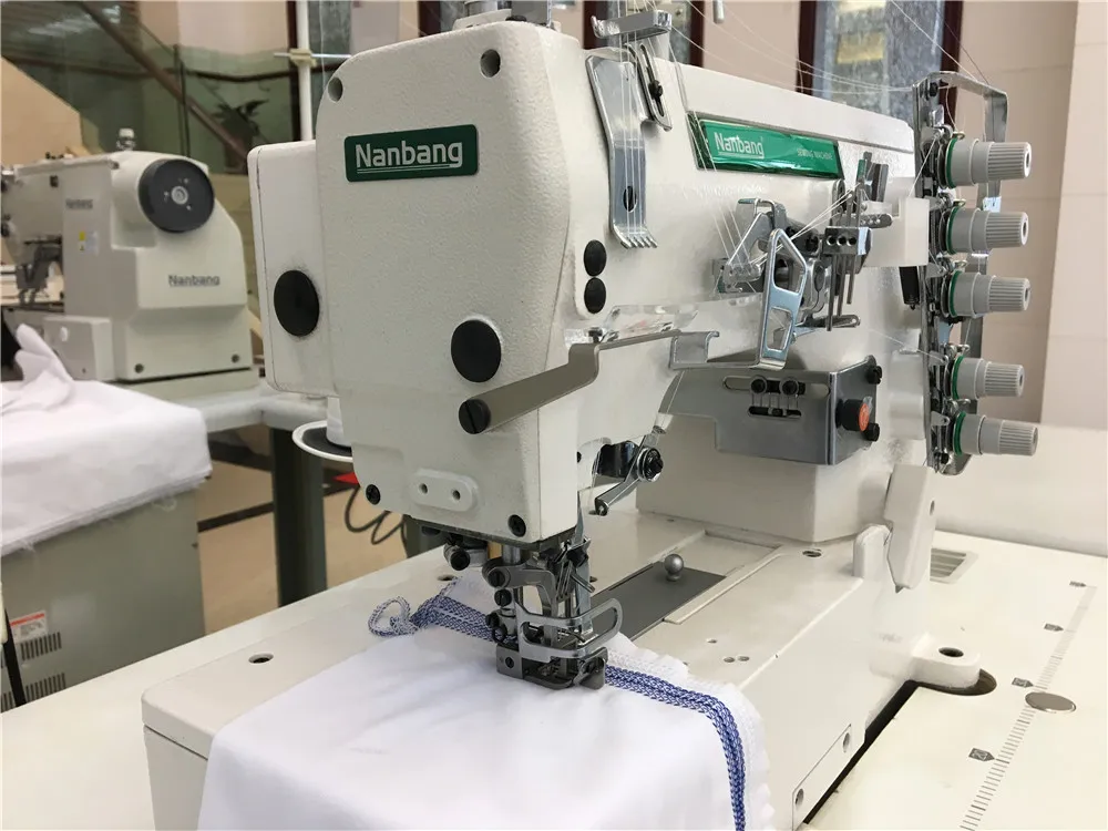 Industrial Automatic Flat Bed Interlock Sewing Machine For Tshirt