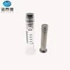 medical 1ml disposable glass syringe cbd with metal luer lock tip