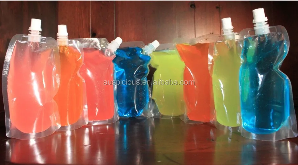 Plastic Packaging Bags Mineral Water Stand Up Pouch With Spout Plastic Packaging Bags Mineral Water Stand Up Pouch With Spout