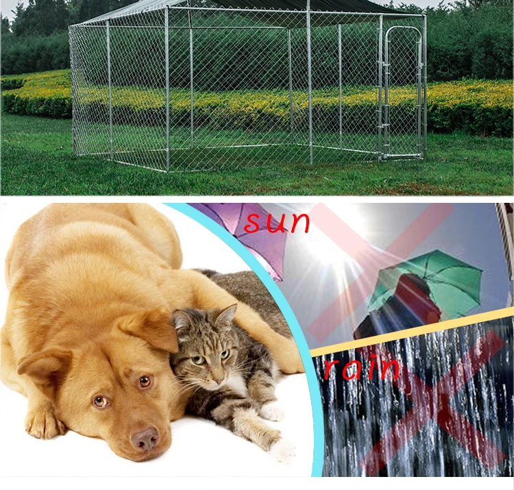 Cheap large chain link dog box kennel chain link dog run