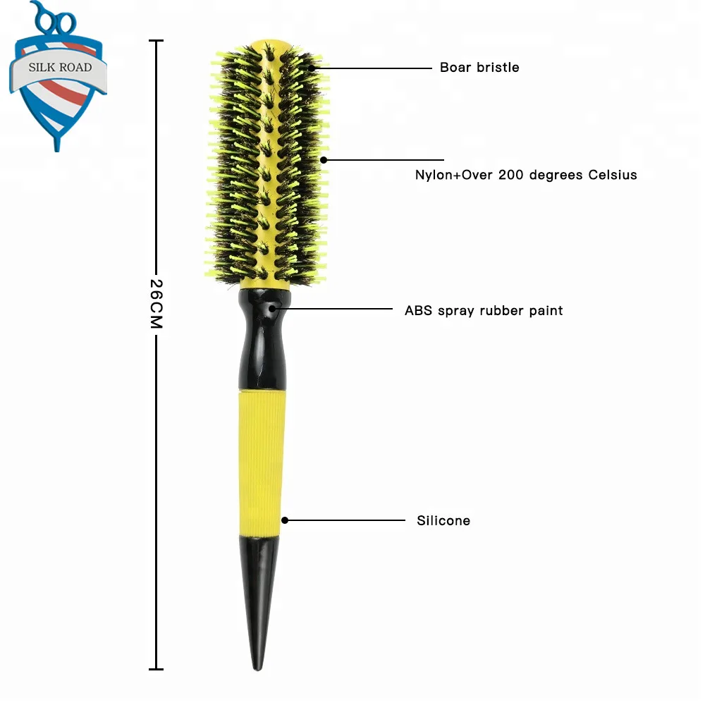 New Style High Quality Nylon Soft Bristle Anti Static Silicone Round