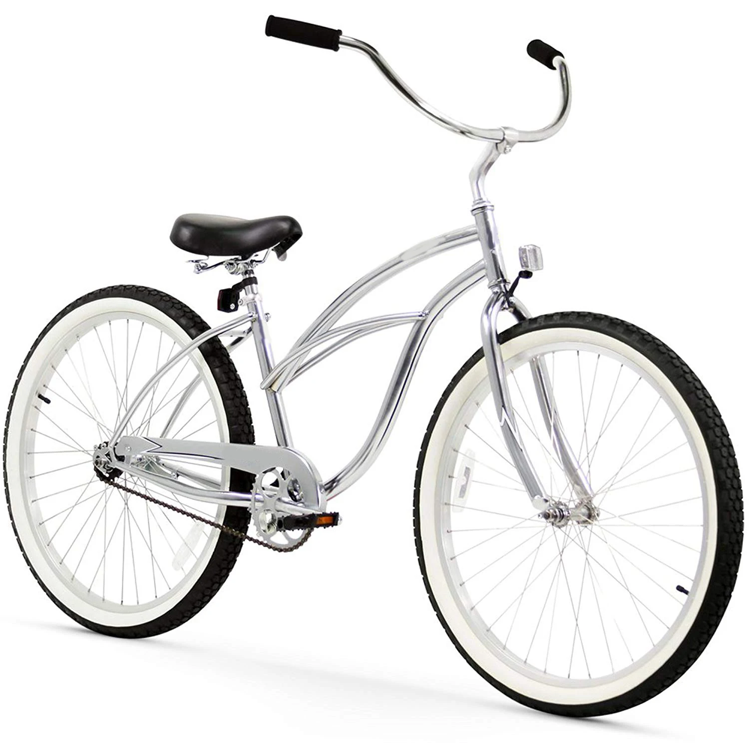Alta 26 Inch Beach Cruiser Bicycle Fork - Steel, 1 Inch Threaded Steerer, Chrome Finish