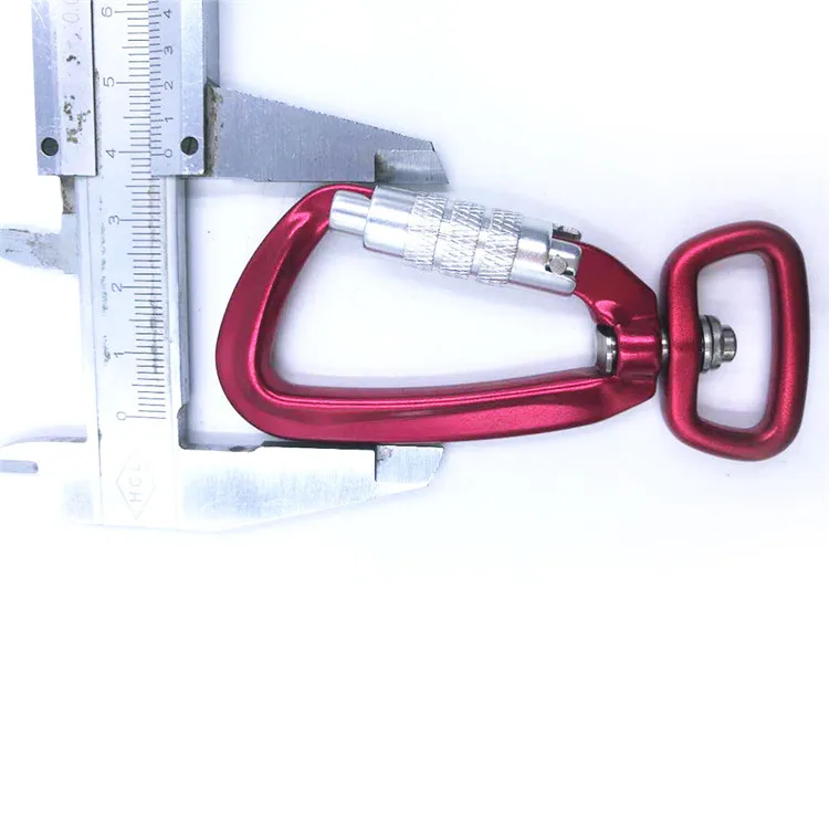 Aluminum Alloy Outdoor Carabiner Hook Pet Chain Connection Snap Hook with Eye Swivel Ring Master Lock