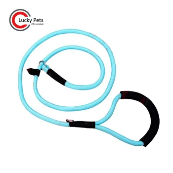 rope dog leash with padded handle