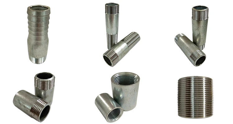 carbon steel barrel full thread male nipple screwed pipe fitting
