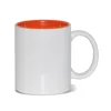 Inner Handle Color Souvenir White Ceramics Porcelain Mark Mug Coffee Mug With Custom Design Logo