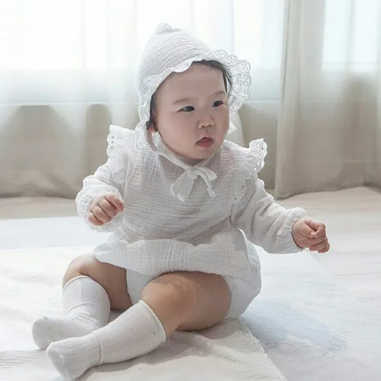 Spring And Summer Korean Female Baby Baby Clothes Bag Fart Red Longsleeved Leotard Romper