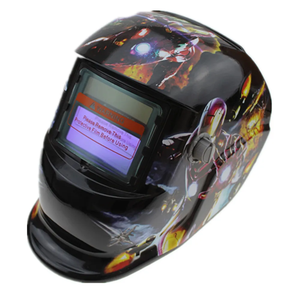 High Quality Solar Power 93*43mm Iron Man Welding Helmet For Sale Buy