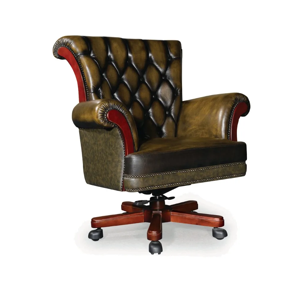 Top Quality Luxury Brown Executive Furniture President Office Genuine