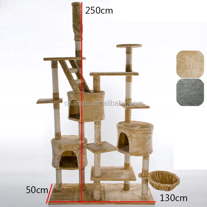 Meuble Arbre A Chat En Mdf Et Corde De Sisal Buy 250cm Haut Grand Chat Arbre Meubles Chat Scracthing Post Avec Maison Pour Animaux De Compagnie Scratcher De Chat D Arbre De Meubles