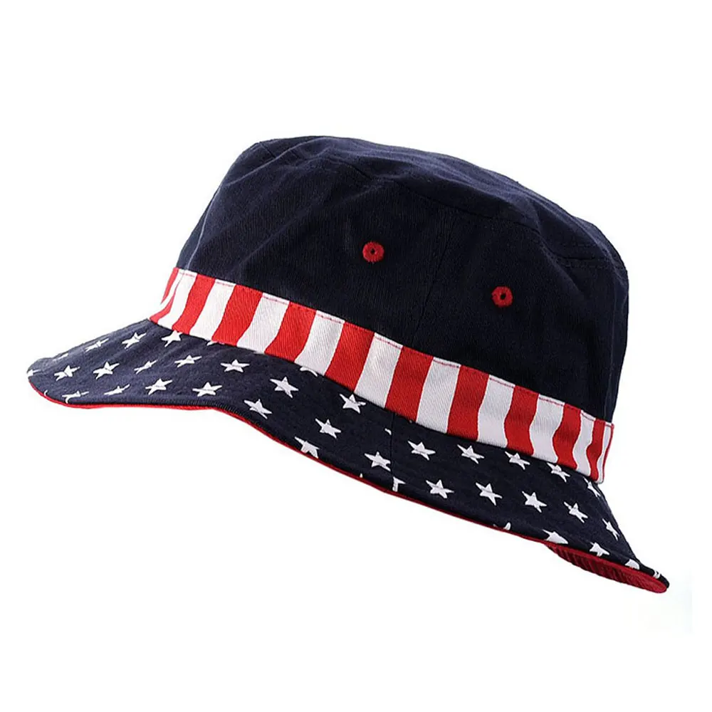 usa bucket hat with string