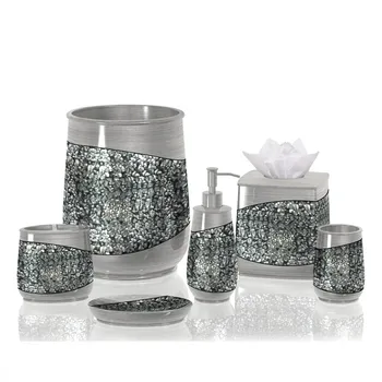 Fashion Mosaic Resin Best Price Bathroom Accessories Set - Buy Set ...