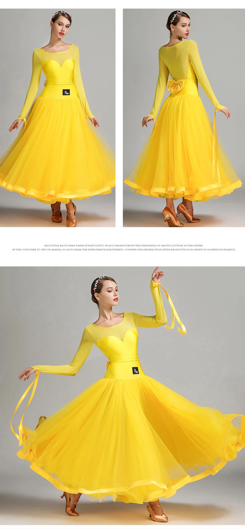 International Standard Ballroom Dance Dress  Lyrical Dance Costume Dress Women Long Ballroom Dancing Dress