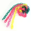 Multi Color Leopard Acrylic Plastic Link Chain Row Chain Accessory Women Bag Chain
