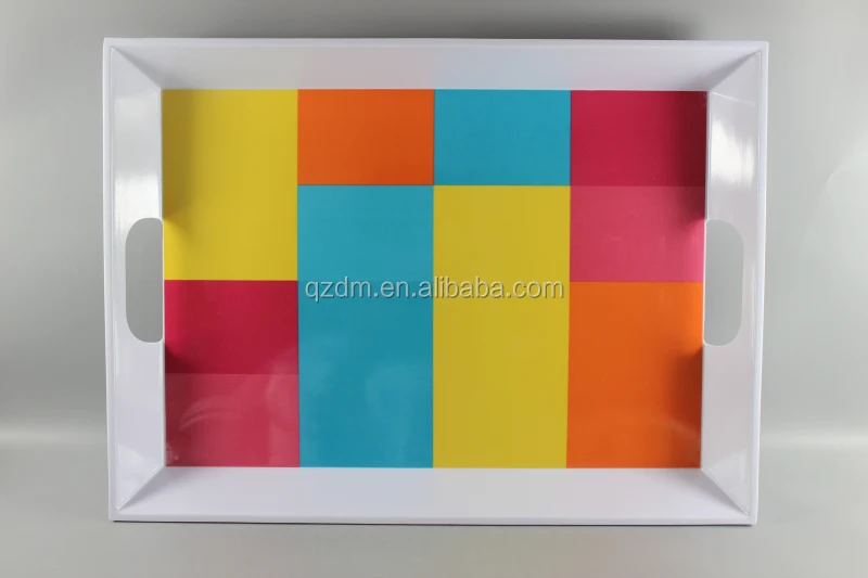 51.4x38cm melamine big tray with two handle 20inch