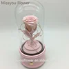 Wholesale pink color preserved roses flowers constant roses bluetooth music box bluetooth MP3 music loudspeaker