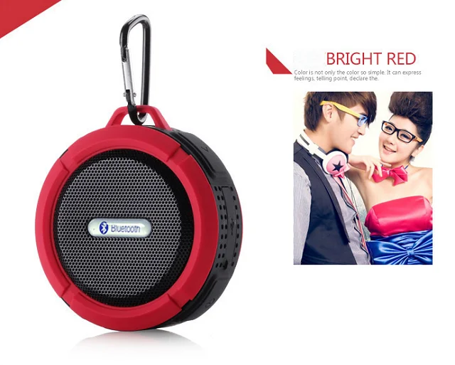 Explosions subwoofer waterproof dustproof, support TF climbing hook mini bluetooth speaker with suction cup - ANKUX.COM