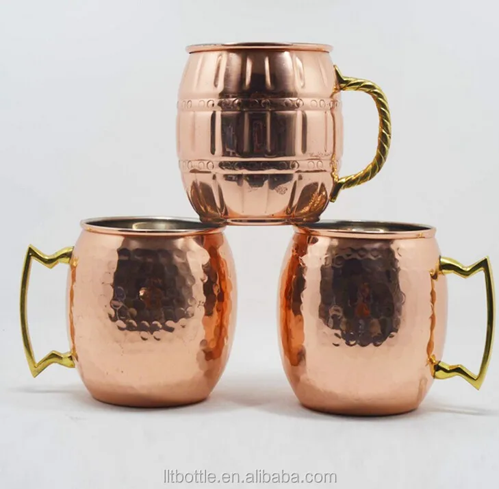 Solid 100 Pure Copper Moscow Mule Mug With Shot Glass 100 Pure