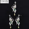 Jewellery Shop Counter Design Jewelry Set Enameled Silver Earring Pendant Set TZ-0200