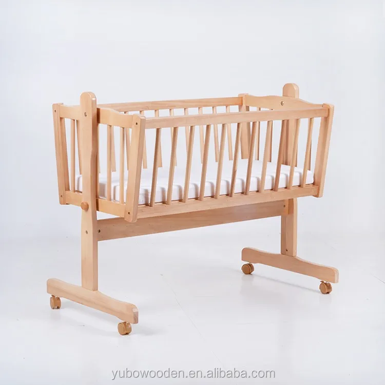 wooden baby cradle