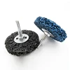 Shaft mounted strip and clean disc wheel for paint stripping