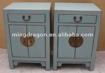 Chinese Antique Living Room Blue Bedside Cabinet Buy Antique