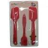 Silicone Kitchen Utisil Set 3 in 1 Brush+2 Scrapers