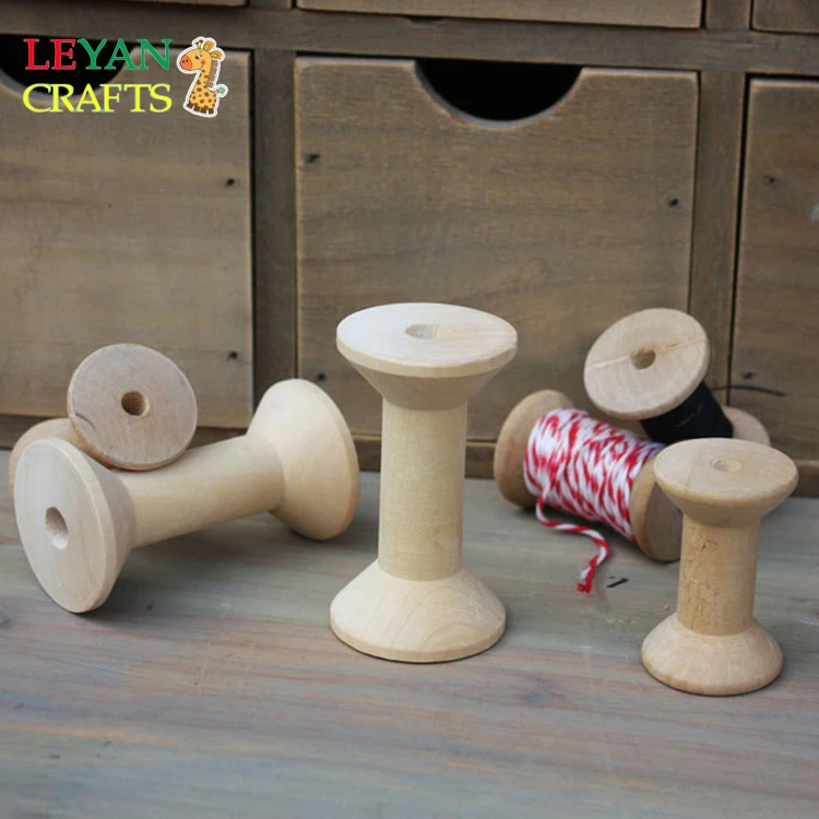 Wood Spools Tiny Wooden Sewing Spools For Crafts Diy Woodcraft Supply