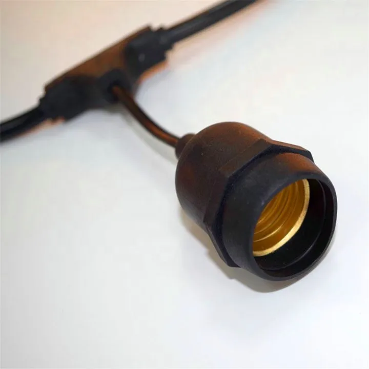 Wholesale waterproof Customize Length E27 LED Bulb socket Garden Decorative Hanging Festoon belt fairy String Belt Lights