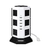 220V -250V vertical tower socket with 5 USB port fast charging USA type desktop socket