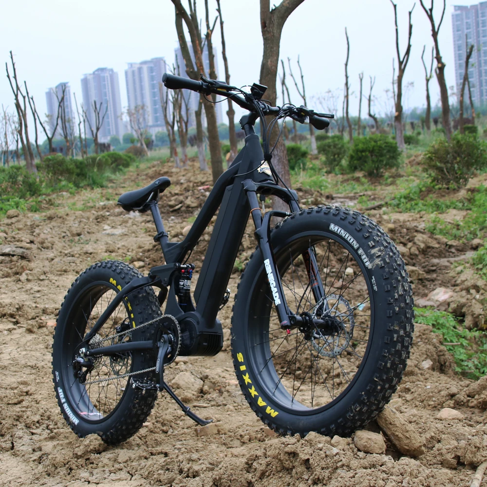 Long Range Full Suspension 26 Inch Mid Drive 1000w Bafang G510 Ultra