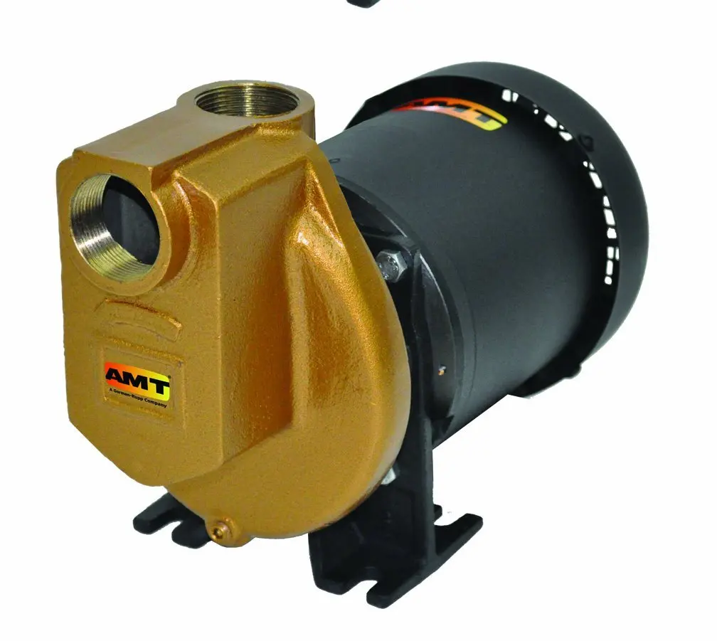 AMT 3891-97 1.5" Self-Priming Bronze Centrifugal Pump, 100gpm, 75psi, Viton Seal