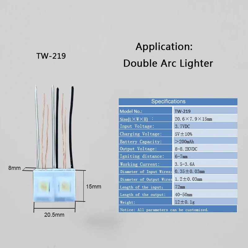 Ignition Transformer for Air resistant lighters Transformer High Voltage