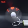 I love you customized led programmable message usb fan with text