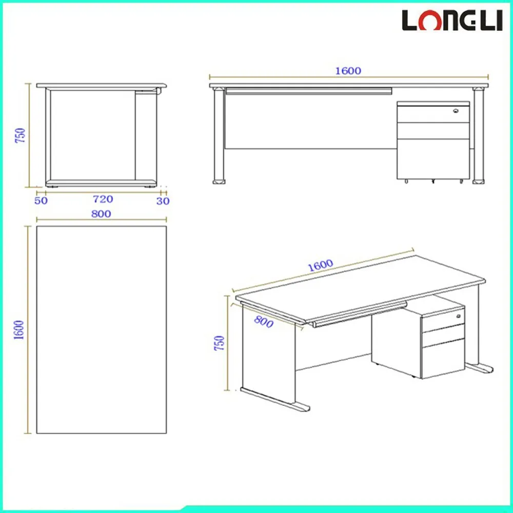 Steel Frame Office Computer Desk,Standard Office Desk Dimensions Buy Office Computer Desk