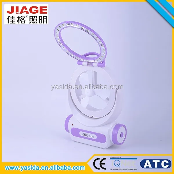 Factory prices fashionable flexible rechargeable led working table lamp with fan