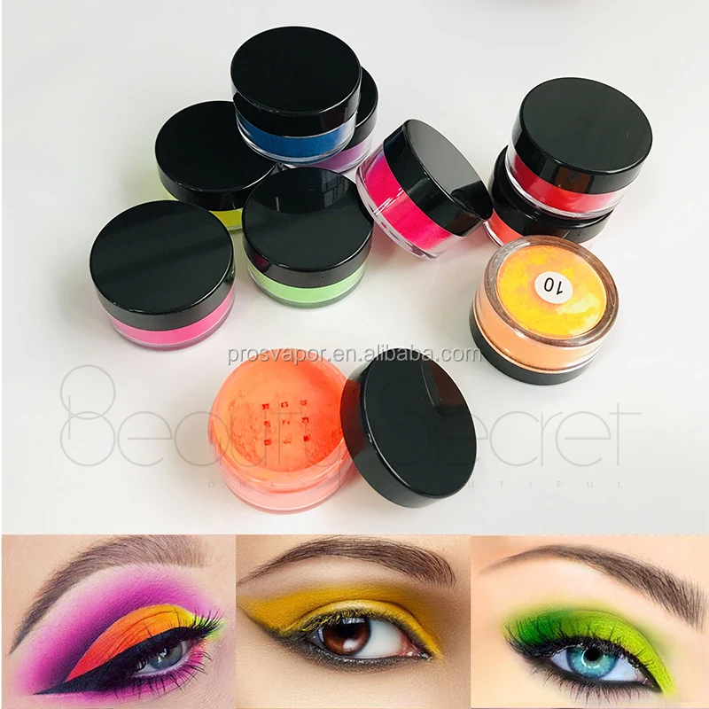 Hot 10 Colors Loose Wholesales No Logo Cosmetic High Pigment Neon Small Eyeshadow Palettes