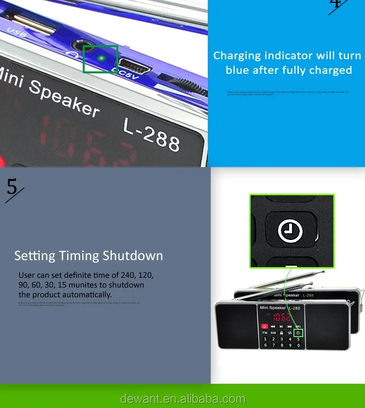 D-288 Digital mp3 player stereo speaker blue wireless speaker with radio.jpg