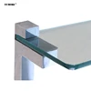 F-shaped low price customizing zinc alloy jars wall mounted glass shelf clamp