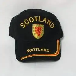 Scotland Lion Rampant Black Embroidered Country Flag Hat Cap ... Adult Size ... New