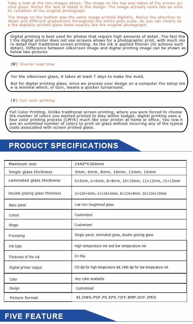 digital printing on glass