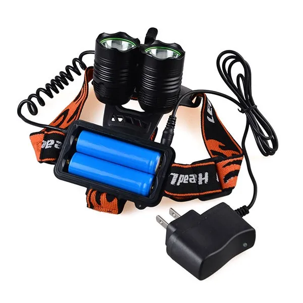 Rechargeable LED Headlamp 2000Lm Zoomable 3 Modes Handsfree Headlamp Waterproof Outdoor Headlamp