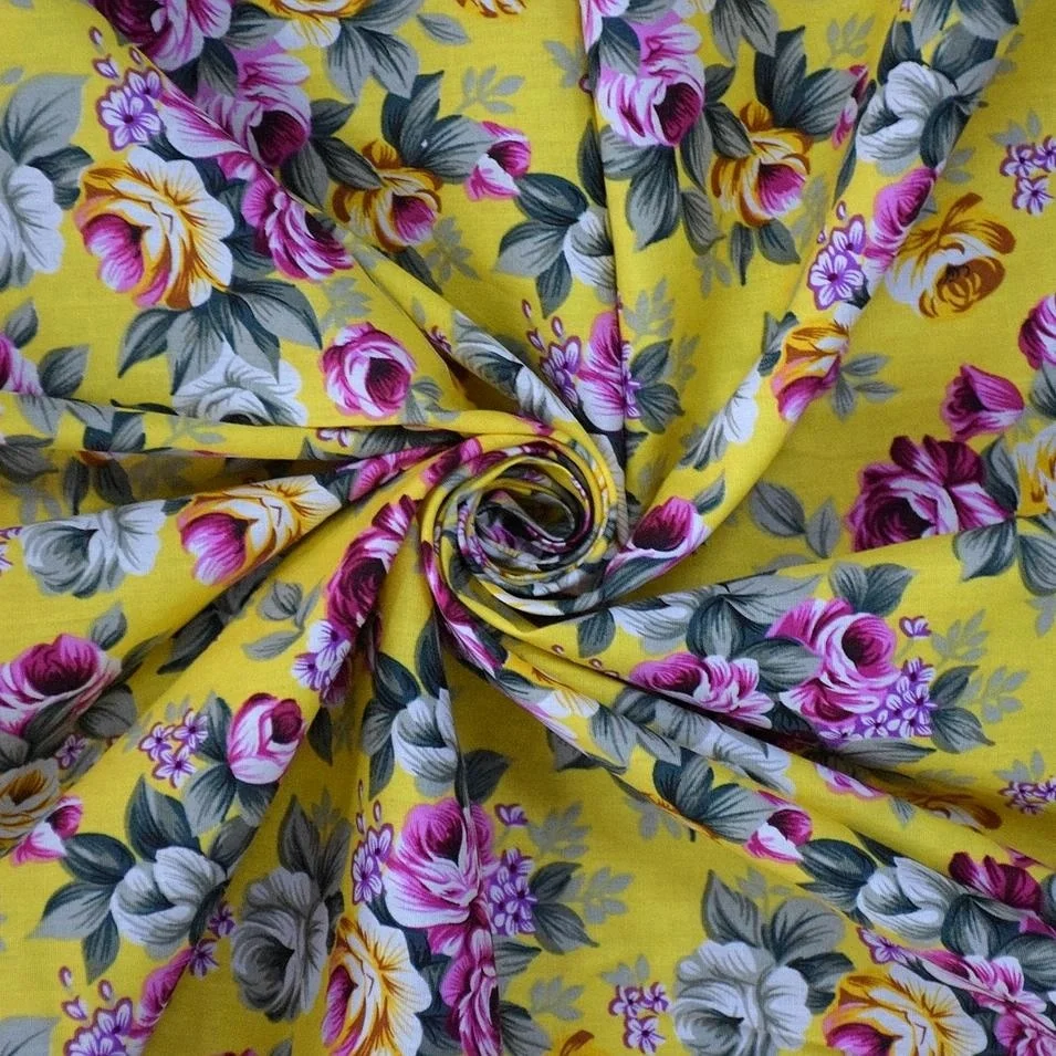 18 Hot Sale Yellow Rose Printed 100 Cotton Fabric Background Poplin Fabric For Summer Dress Buy Cotton Fabric Beautiful Fabric For Dresses Fabric For Making Dresses Product On Alibaba Com