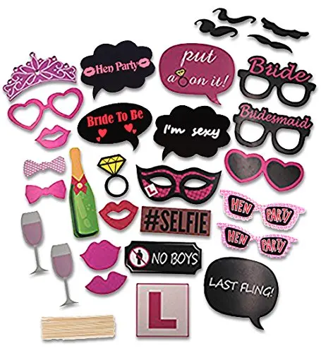 Buy Photo Booth Props Kit Bridal Shower Decorations Hen Party Favors Party Supplies Fun Accessories For Wedding Bachelorette Birthday Girl Night Out Games Valentine S Day Engagement Anniversary In Cheap Price On Alibaba Com