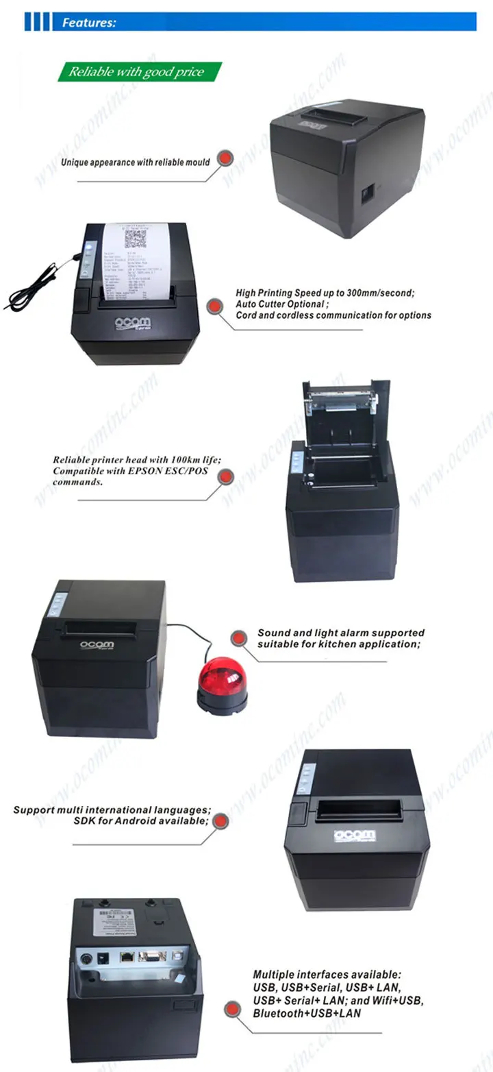 Ocpp a Free Driver Sdk 80mm Bluetooth Thermal Printer With Auto Cutter Buy 热敏打印机蓝牙 80毫米热敏打印机驱动 热敏打印机自动切割机product On Alibaba Com