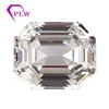 Provence White colorless emerald cut CZ diamond gems for ring making