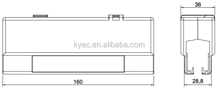 KYEC W-type safety power rails 600A / bus bar / conductor bar